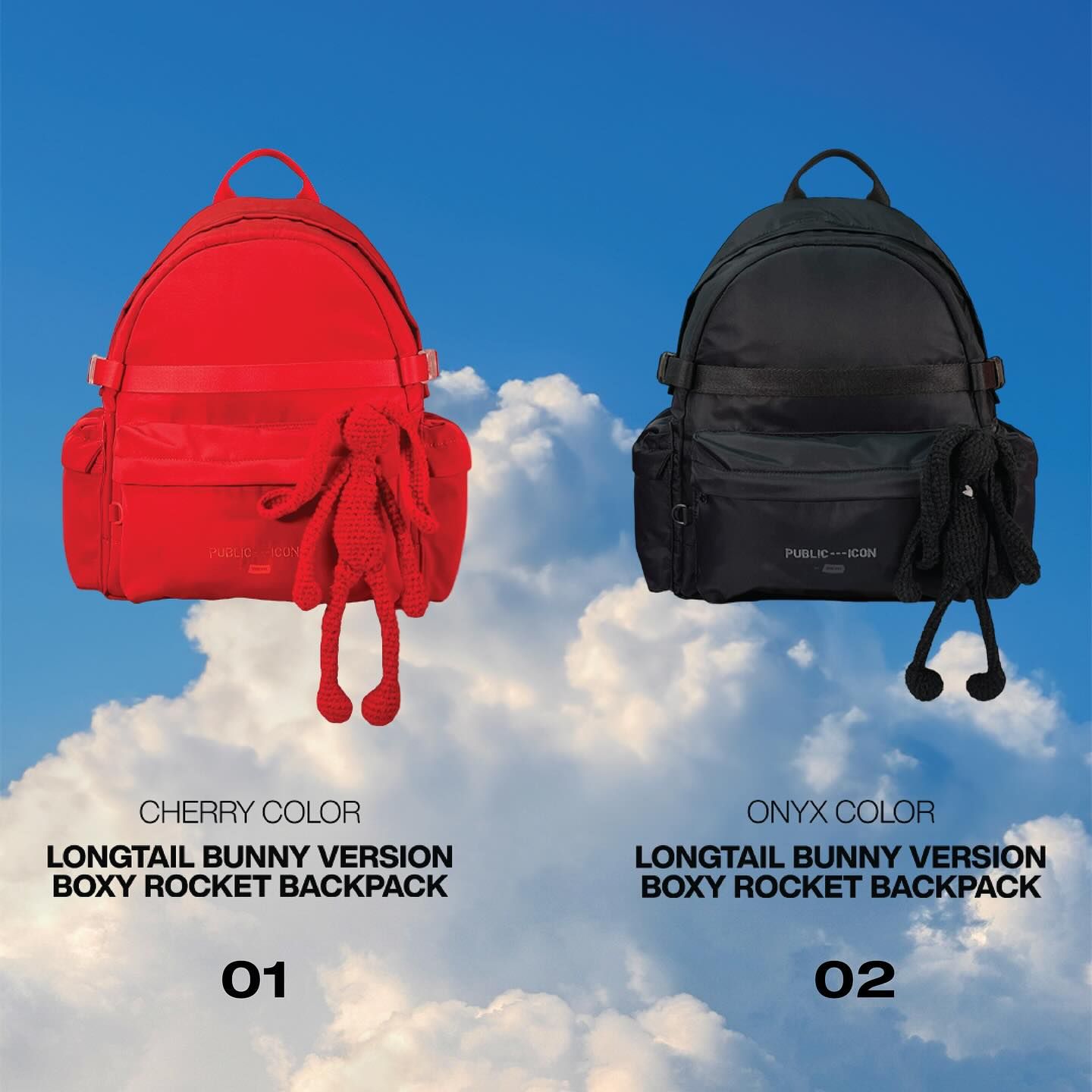 /longtail bunny/ BOXY ROCKET BACKPACK™ - ONYX