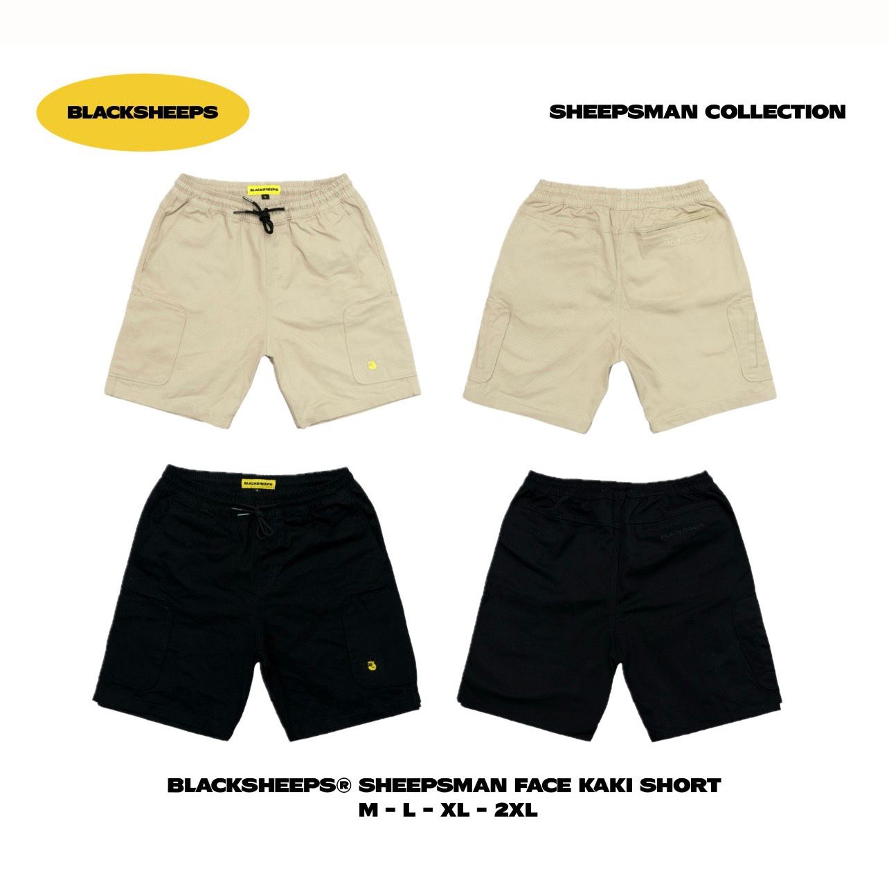 BLACKSHEEPS - SHEEPSMAN FACE KAKI SHORT