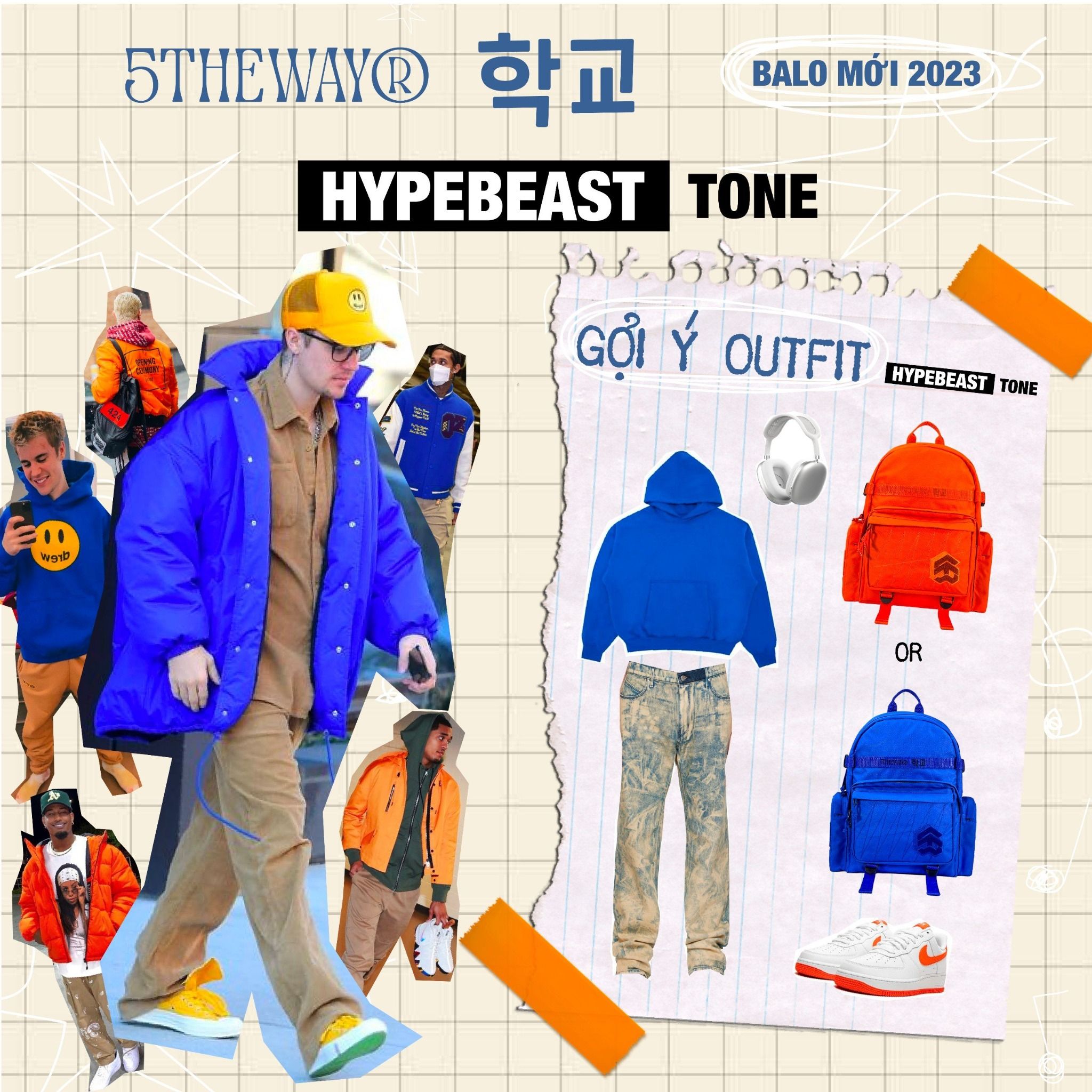 5THEWAY® 학교 HYPEBEAST TONE ROCKET BACKPACK™