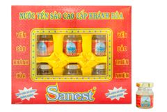 Nước Yến sào Khánh Hòa Sanest lọ 70ml Không đường, Hộp 6 lọ - 029H6