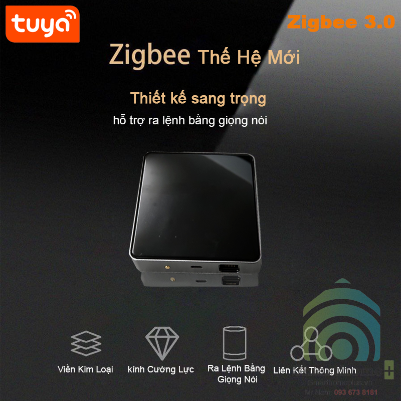 Trung Tâm Điều Khiển Nhà Thông Minh Đa Phương Thức Tuya Dual Multi Zigbee BLE THA3v3