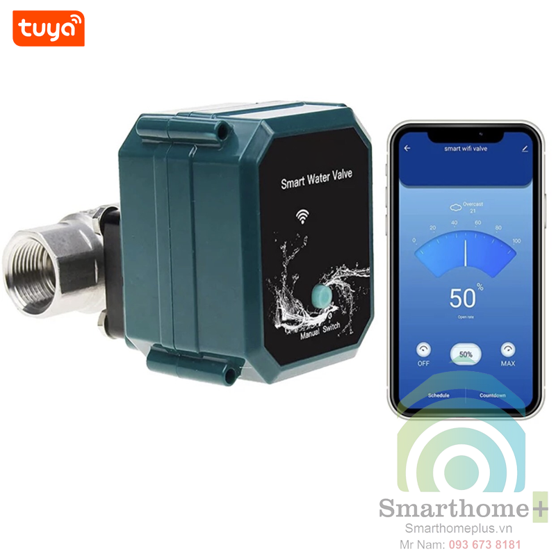 Van Tưới Nước Wifi Chỉnh Lưu Lượng Nước Qua App Tuya SHP-VN8v2