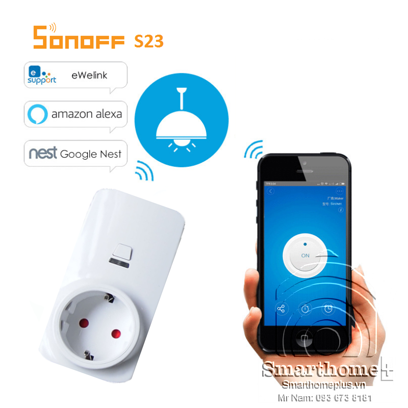 Ổ Cắm Wifi Điều Khiển Từ Xa 16A Sonoff SHP-S23