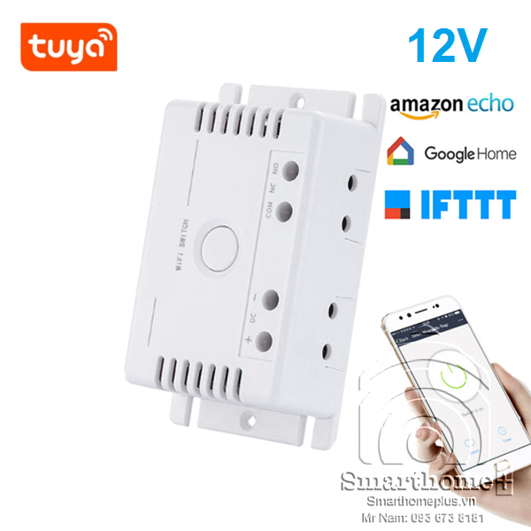 Công Tắc Wifi Và RF Điện Áp Thấp 7 - 32V DC Tuya SHP-SV2