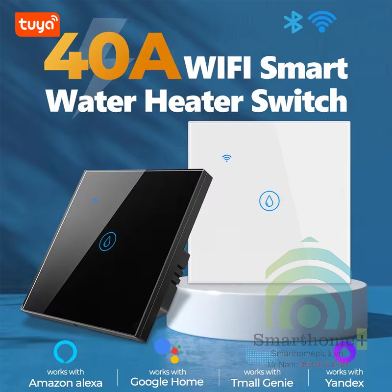 Công Tắc WiFi Tuya Công Suất Cao 40A Hình Vuông FW6-EU