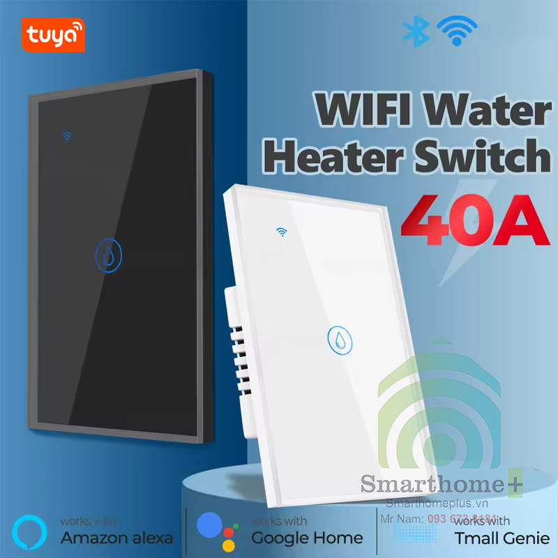 Công Tắc WiFi Tuya Công Suất Lớn 40A Hình Chữ Nhật FW6-US