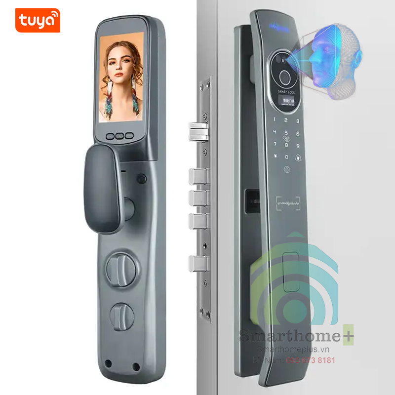 Khóa Cửa Gỗ Wifi Thông Minh Nhận Diện Gương Mặt Face ID Tuya SHP-DL11F11