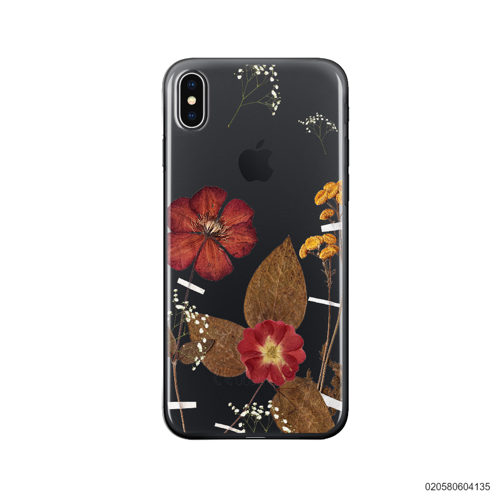 DARK RED DRIED FLOWER - iPhone X/ Xs