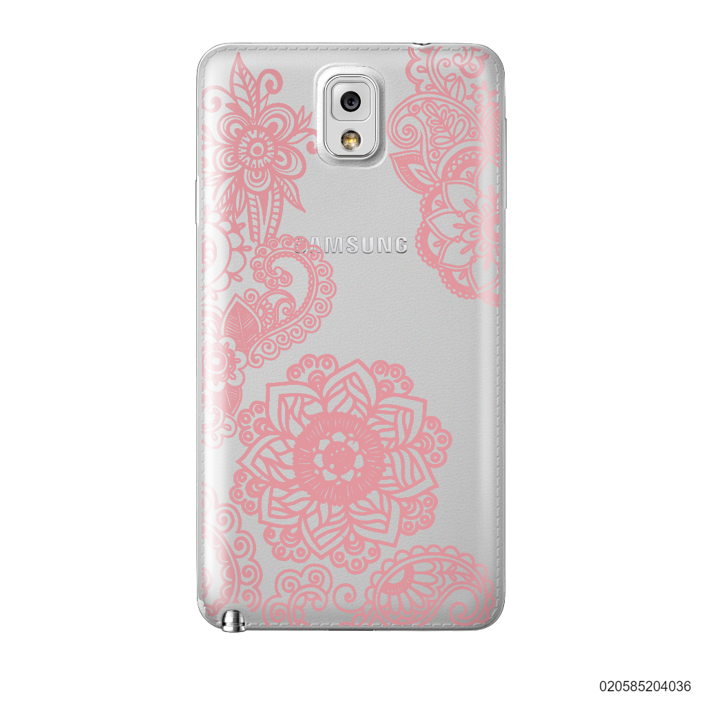 FLOWER IN HENNA STYLE - PINK - Samsung Galaxy Note 3