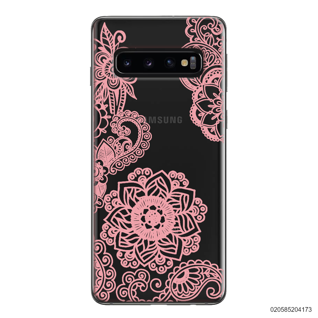 FLOWER IN HENNA STYLE - PINK - Samsung Galaxy S10