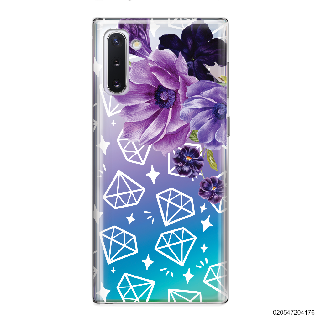 PURLE FLOWERS WITH DIAMONDS - Samsung Galaxy Note 10