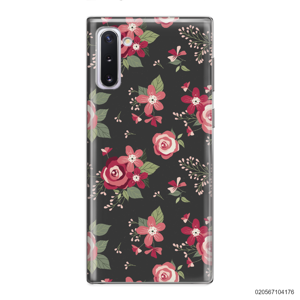 PINK ROSES ON BLACK THEME - Samsung Galaxy Note 10