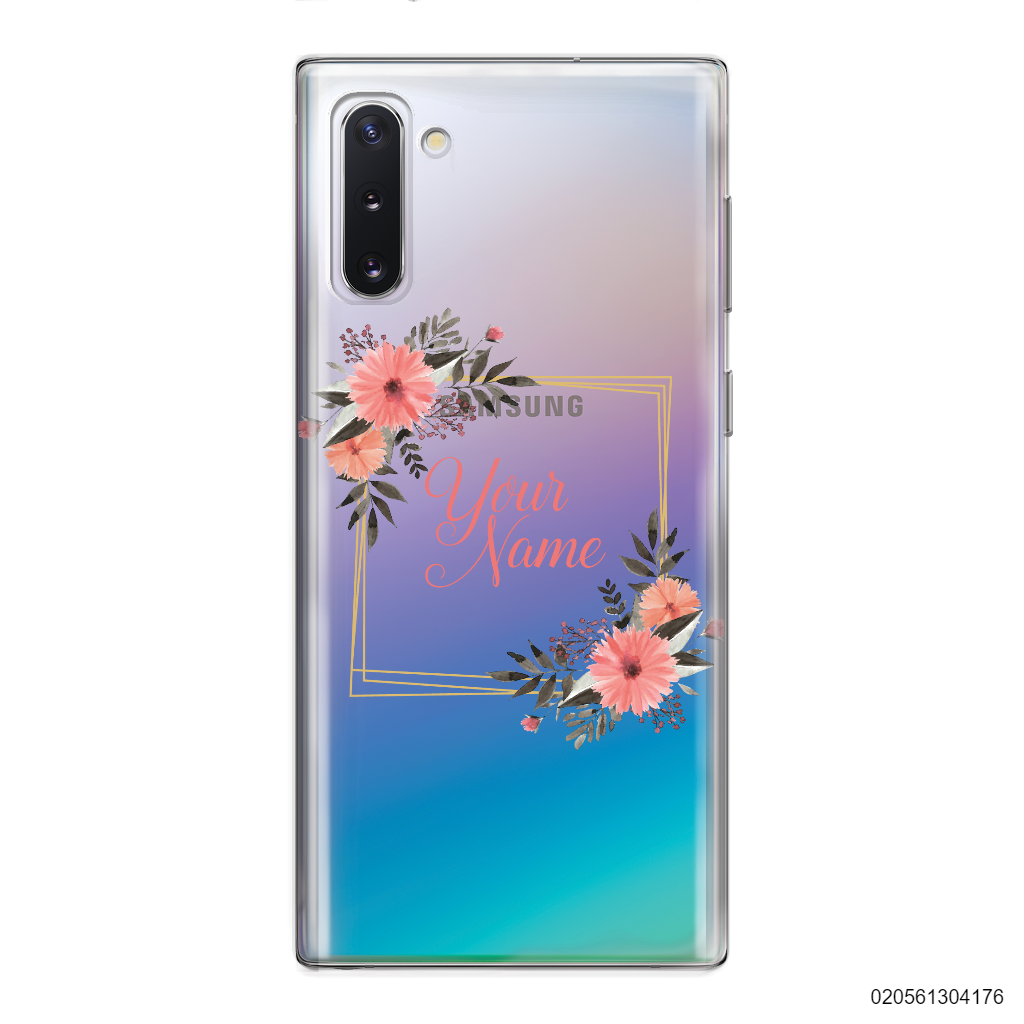 CUSTOMIZE ORANGE FLOWERS FRAME - Samsung Galaxy Note 10
