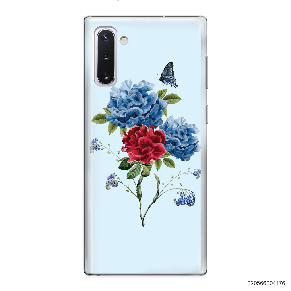 BLUE PEONY BOUQUET ON BLUE THEME - Samsung Galaxy Note 10