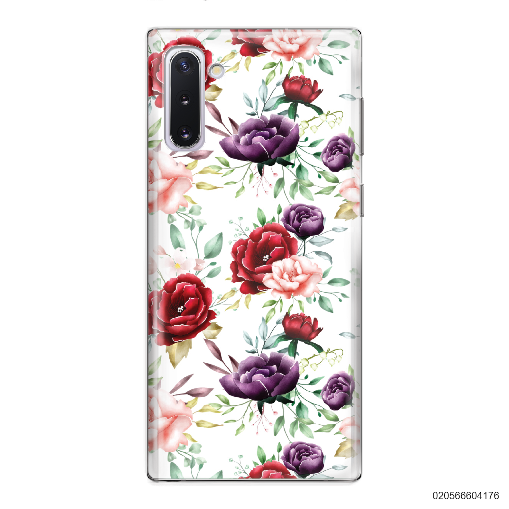 PATTERN RED AND VIOLET PEONY - Samsung Galaxy Note 10
