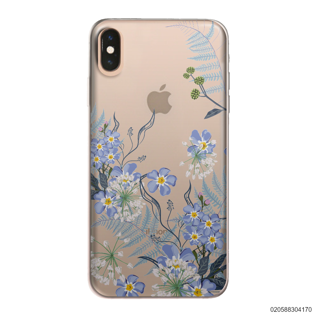 GENTLE BLUE FLOWERS - iPhone XS Max