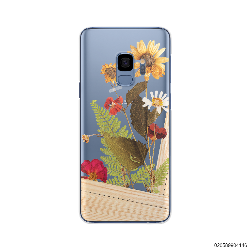 FLOWER ON BROWN WOOD - Samsung Galaxy S9