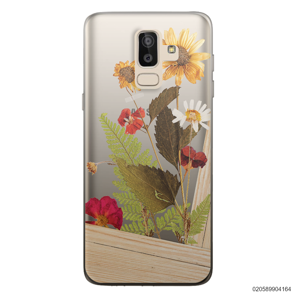 FLOWER ON BROWN WOOD - Samsung Galaxy J8 2018