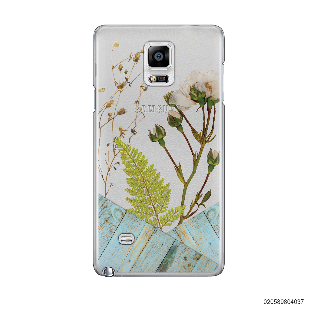 FLOWER ON BLUE WOOD - Samsung Galaxy Note 4