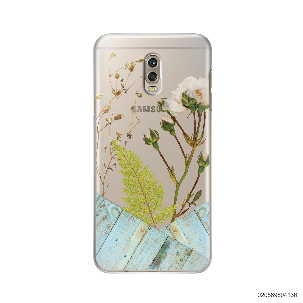 FLOWER ON BLUE WOOD - Samsung Galaxy J7 Plus