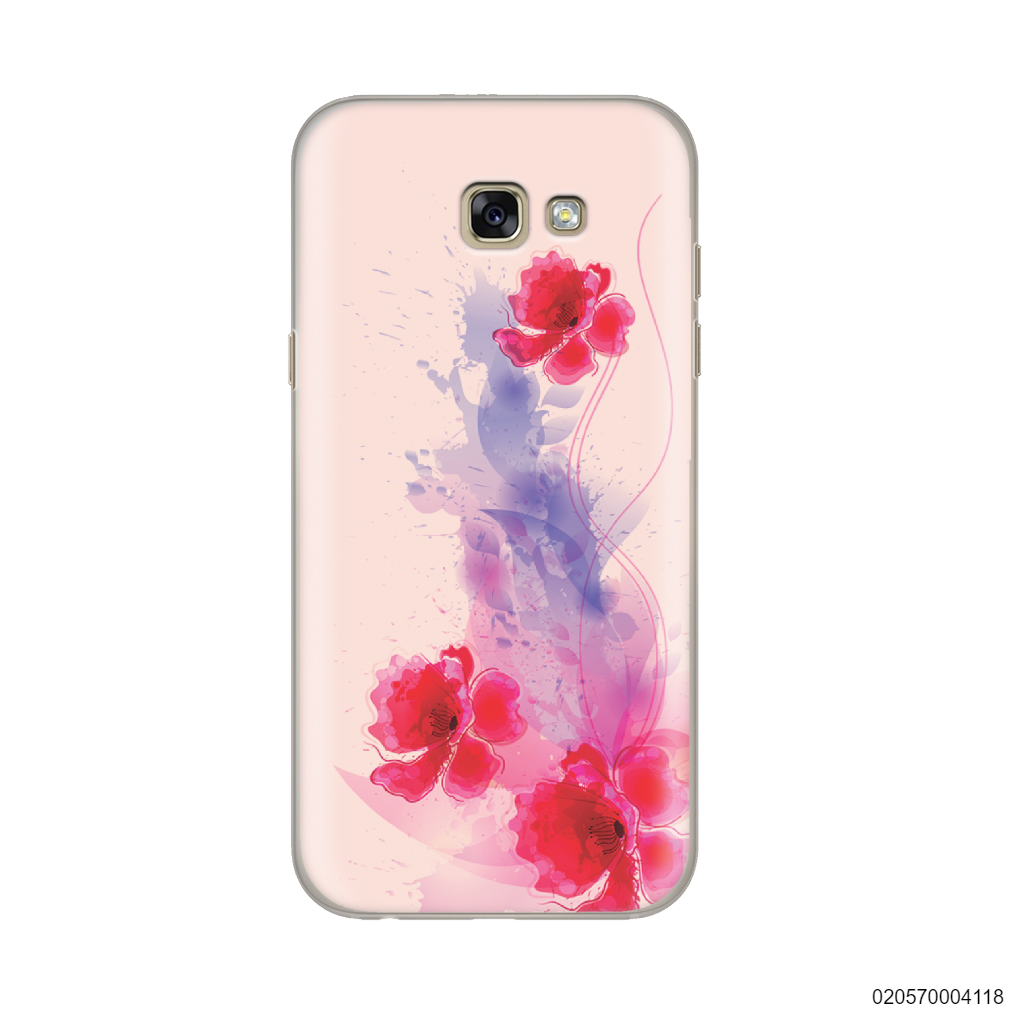 RED FLOWER IN WATER PAINTING - Samsung Galaxy A5 2017