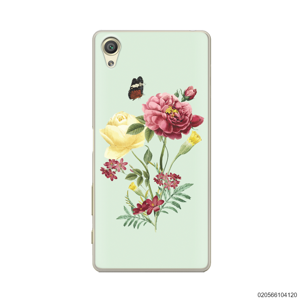 PEONY BOUQUET ON LIGHT GREEN THEME - Sony Xperia X