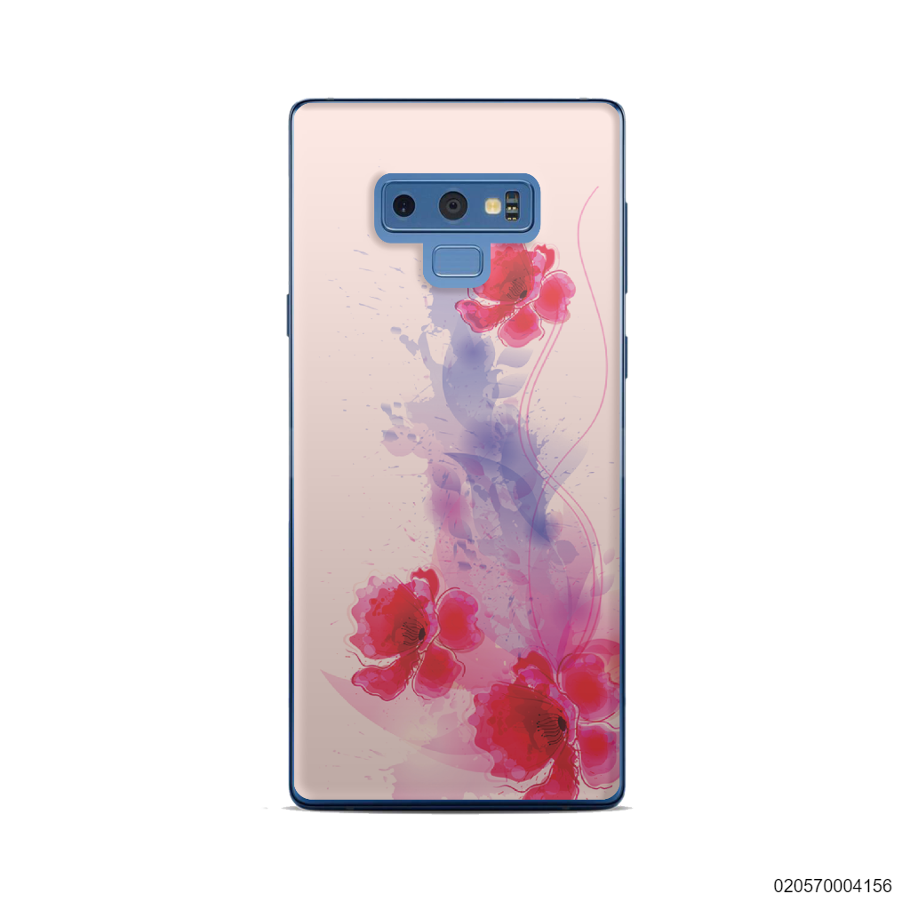 RED FLOWER IN WATER PAINTING - Samsung Galaxy Note 9