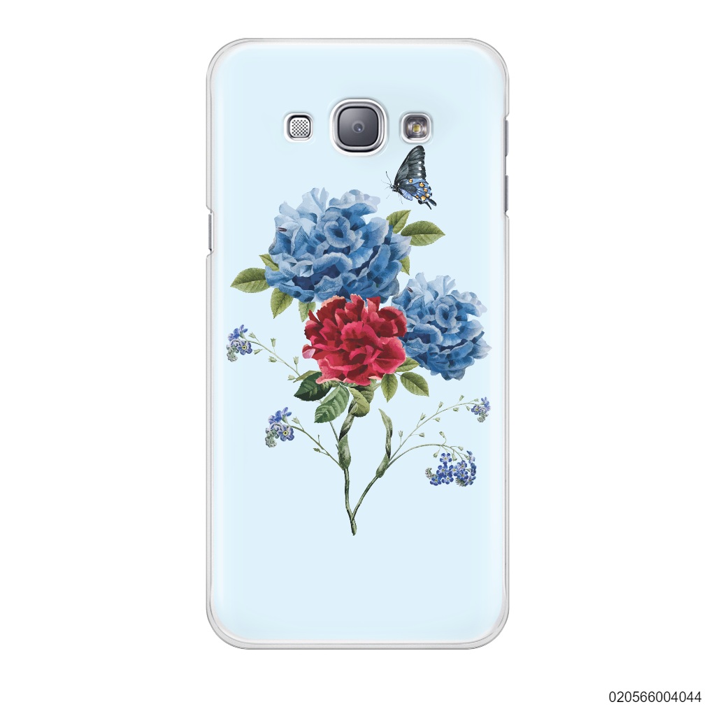 BLUE PEONY BOUQUET ON BLUE THEME - Samsung Galaxy A8 2015