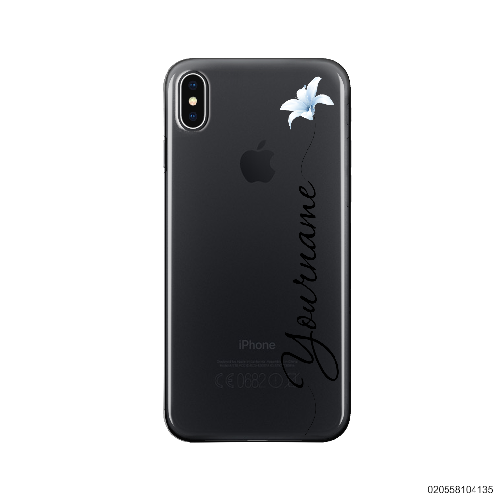 CUSTOM YOUR NAME WITH WHITE FLOWER - Iphone X/ Xs