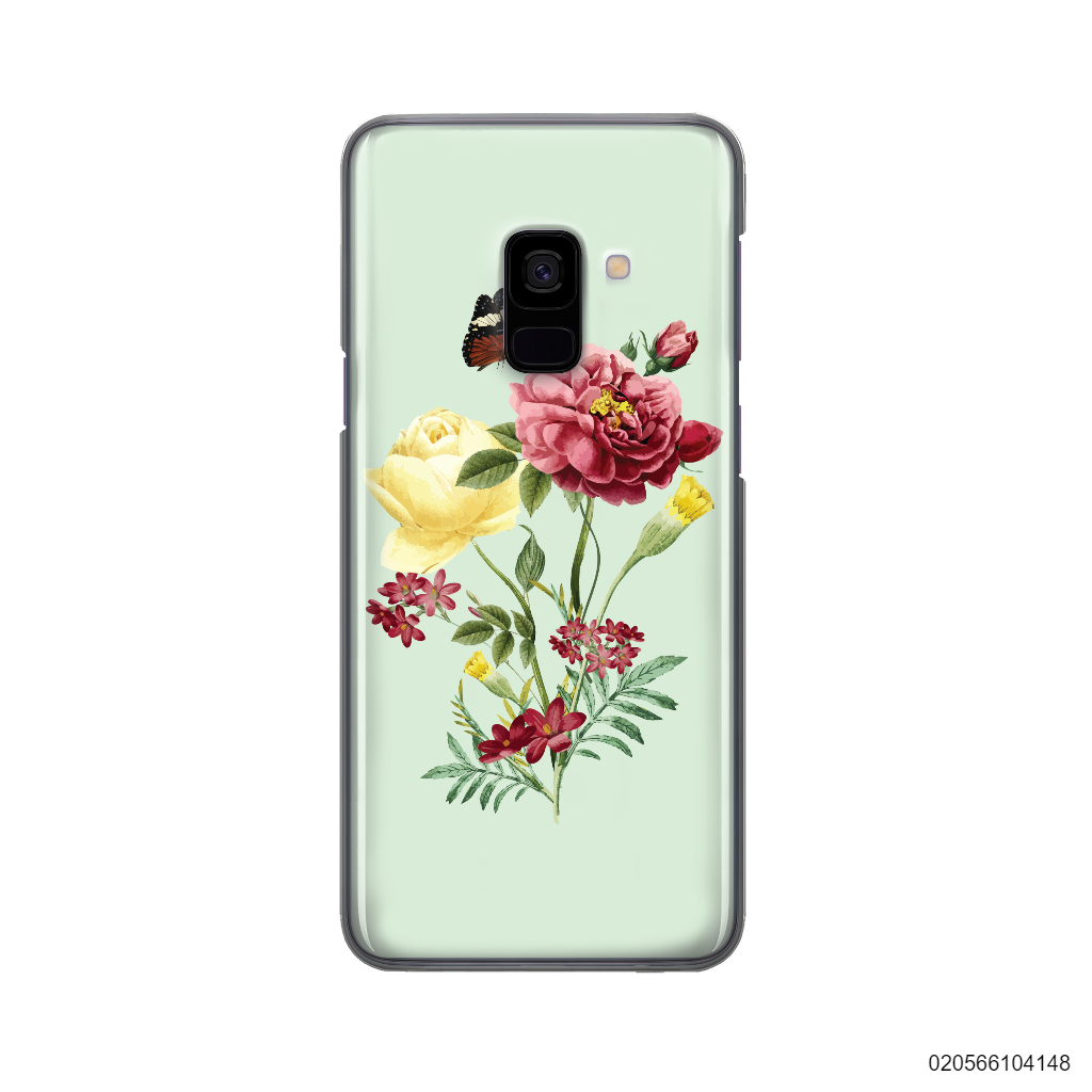 PEONY BOUQUET ON LIGHT GREEN THEME - Samsung Galaxy A8 2018