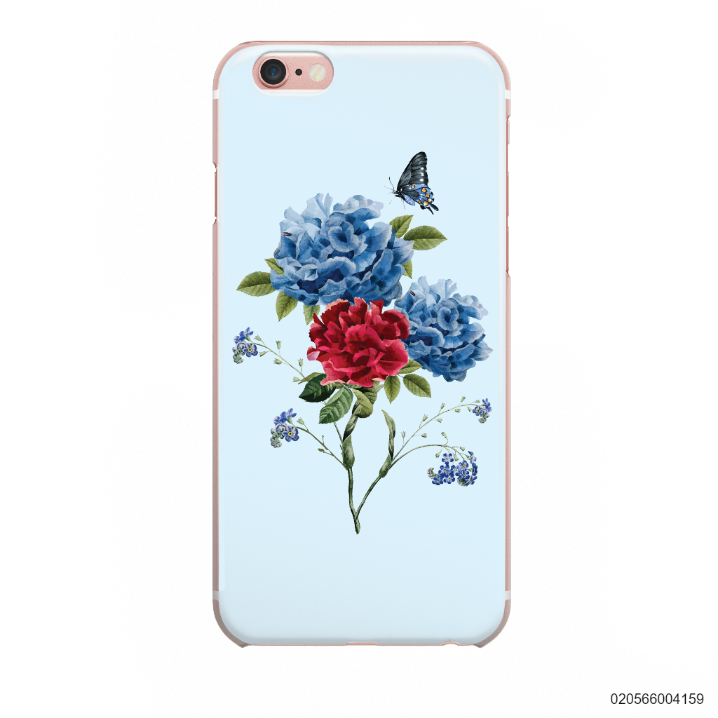 BLUE PEONY BOUQUET ON BLUE THEME - Iphone 6/6s