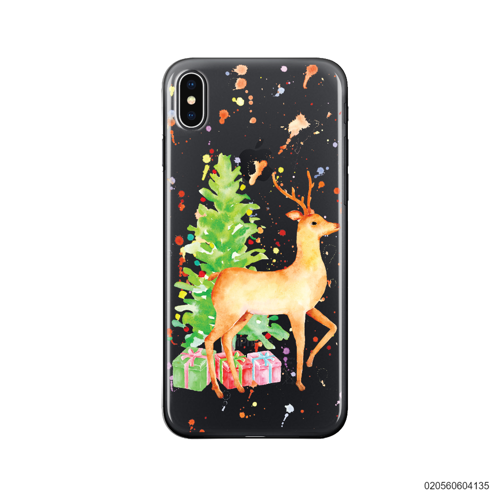 BABY DEER AND CHRISTMAS TREE - Iphone X/ Xs