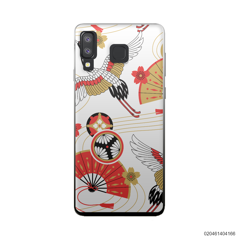 JAPANESE CRANE AND FOLDING FAN - Samsung Galaxy A8 Star