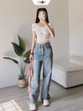  Jeans Suông Trơn 