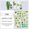 Sticker Dán Móng Tay 3D Dạng Decal Dán Móng Chống Nước Joyful Nails  Hoạ Tiết Tone Màu Lá Cây Trái Bơ Kiwi & Avocado Nail Art Sticker JO1968