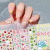 Sticker Dán Móng Tay 3D Dạng Decal Dán Móng Chống Nước Joyful Nails  Hoạ Tiết Tone Màu Lá Cây Trái Bơ Kiwi & Avocado Nail Art Sticker JO1968