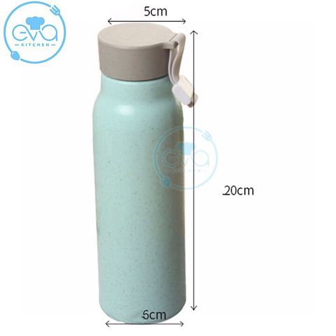  Bình Đựng Nước Thuỷ Tinh Giữ Nhiệt Nhựa Lúa Mạch 350 Ml - BGN02 