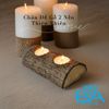 Rustic Wood Candle Tray khay Để Nến Gỗ Hình Khúc Gỗ Thiên Nhiên Trang Trí