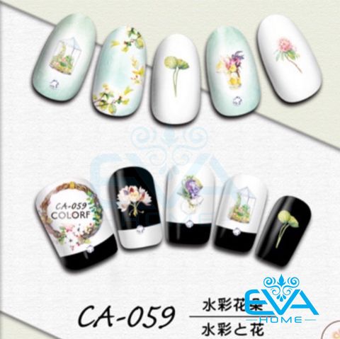  Decal Dán Móng Tay 3D Nail Sticker Hoạ Tiết Bông Hoa Flower Topic CA059 