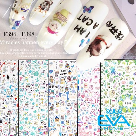  Decal Dán Móng Tay 3D Nail Sticker Cartoon Colecction Hoạ Tiết Hoạt Hình F394 / F395 / F396 / F397 / F398 