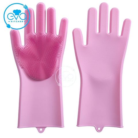  Găng Tay Rửa Bát Tạo Bọt Silicone Đa Năng 