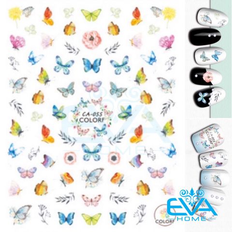  Decal Dán Móng Tay 3D Nail Sticker Hoạ Tiết Bướm Butterfly CA055 