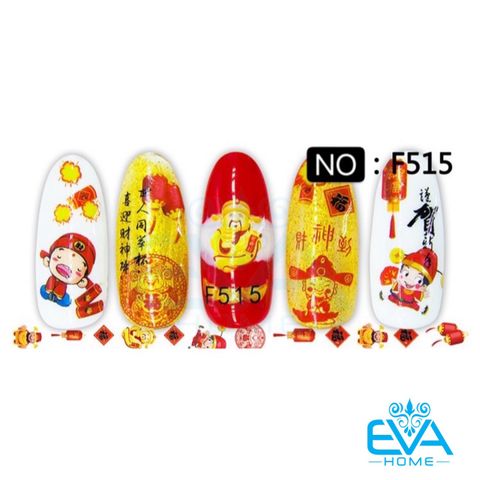  Decal Dán Móng Tay 3D Nail Sticker Tráng Trí Móng Hoạ Tiết Tết Đón Xuân F515 