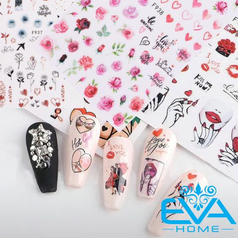  Decal Dán Móng Tay 3D Nail Sticker Love Colecction Hoạ Tiết Về Chủ Đề Tình Yêu F936 / F937 / F938 