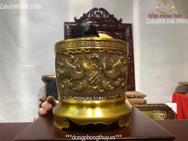 Bát hương bằng đồng đk 18cm