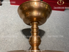 Chân nến thờ bằng đồng đỏ cao 41cm đĩa rộng 26cm nặng 9kg ám hoa văn