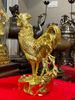 tượng gà bằng đồng dát vàng 24k