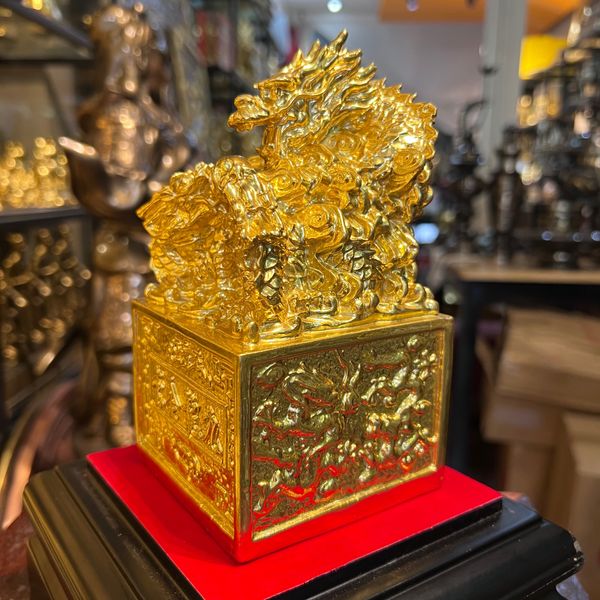 Ấn rồng bằng đồng dát vàng 24k