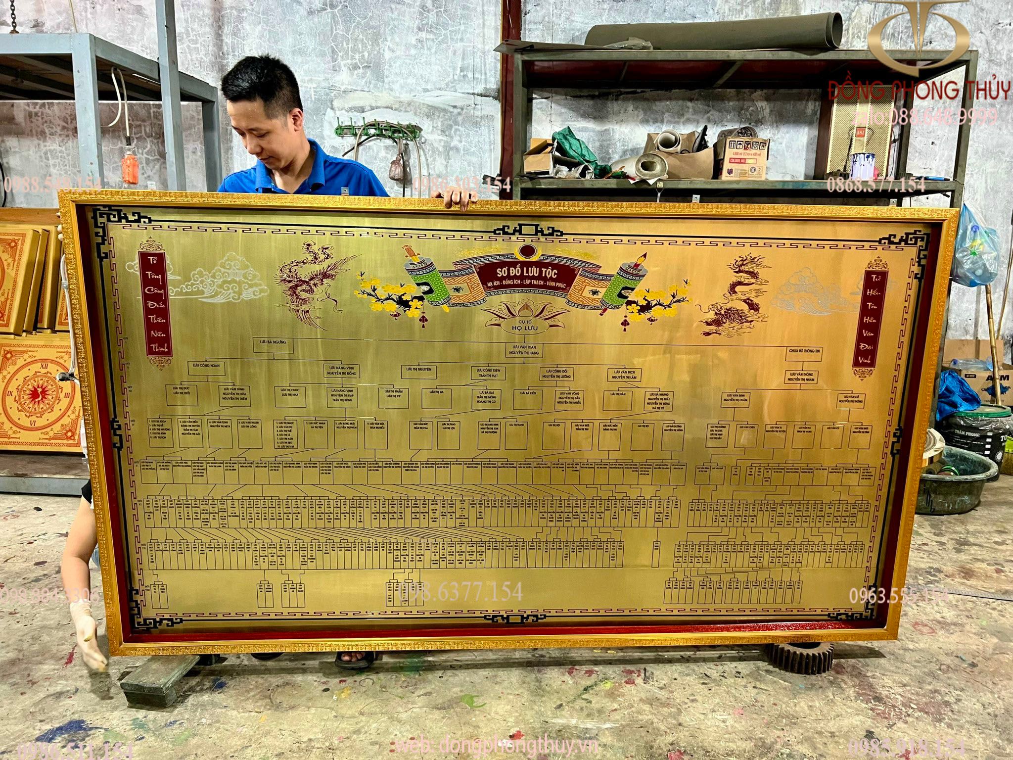 Gia phả dòng họ bằng đồng ăn mòn