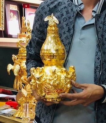 Hồ lô bát tiên dát vàng 24k